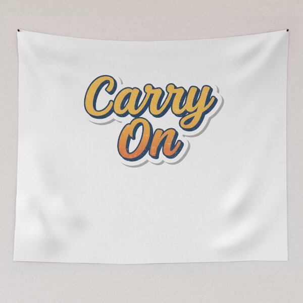 Item preview, Carry On | Retro Script Sticker | Positive Motivational Typograph designed and sold by Creative Spark.