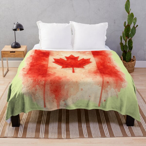 Item preview, Canadian Maple Leaf Watercolor Flag – Artistic Canada Pride Print designed and sold by GrafteesGlow.