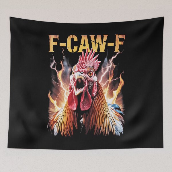 Item preview, F-Caw-F Chicken Bootleg Fcawf Rooster Meme 90S designed and sold by merlinnears.