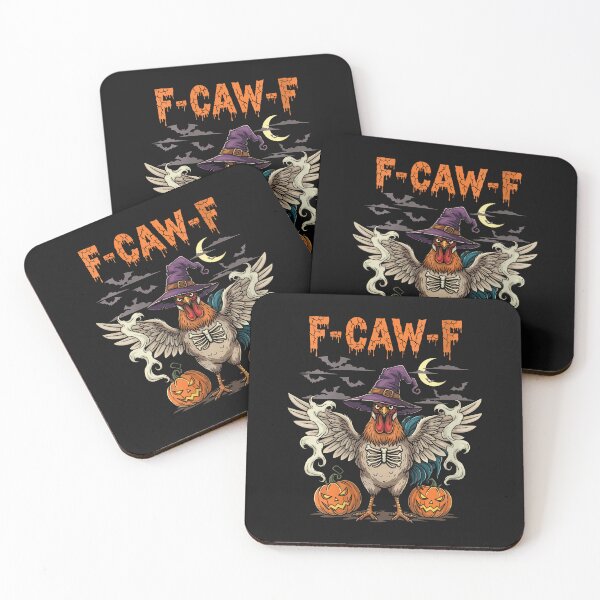 Item preview, Womens F-Caw-F Funny Rooster Witch Pumpkin Halloween designed and sold by merlinnears.