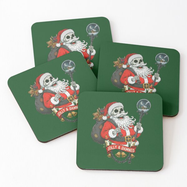 Item preview, Jolly & Damned Skeleton Santa Claus Dark Art designed and sold by CoffinsArt.
