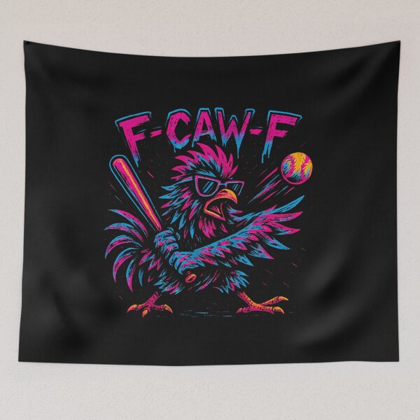 Item preview, Baseball F Caw F Rooster Funny F Awk F Chicken F-Caw-F Chick designed and sold by merlinnears.