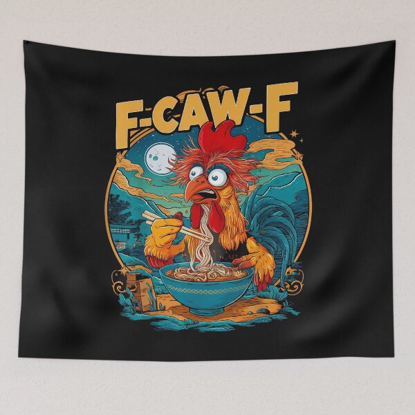 Item preview, Ramen Chicken F-Caw-F Funny Rooster Japanese Noodle Humor  designed and sold by merlinnears.