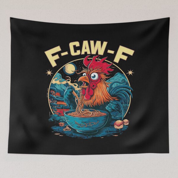 Item preview, Ramen Chicken Funny Rooster F-Caw-F Japanese Noodle Humor designed and sold by merlinnears.