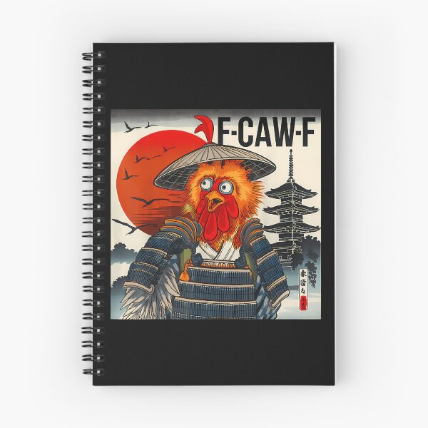 Item preview, Samurai Chicken F-Caw-F Rooster Warrior Japanese Aesthetic designed and sold by merlinnears.