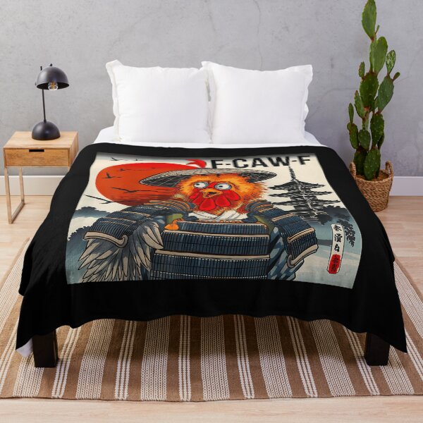 Item preview, Samurai Chicken F-Caw-F Rooster Warrior Japanese Aesthetic designed and sold by merlinnears.