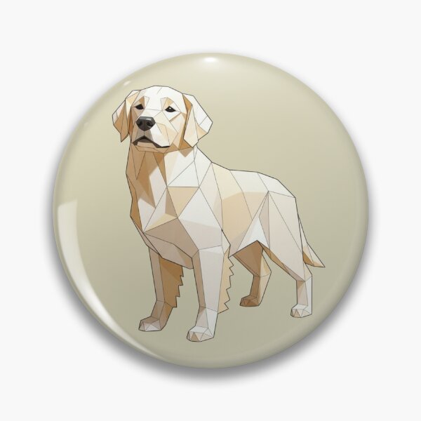 Artikelvorschau, Klassischer stehender polygonaler Golden Retriever entworfen und verkauft von bsbd-action.
