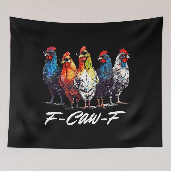 Item preview, F Caw F Chicken Tee Men Women Funny F-Caw-F Sarcastic designed and sold by merlinnears.