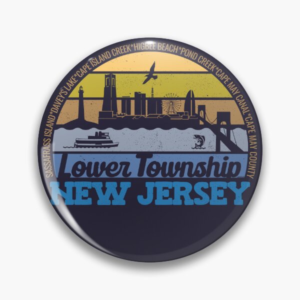 Item preview, Lower Township New Jersey Sunset Retro Vintage Local Pride Logo designed and sold by CRHPOD20.