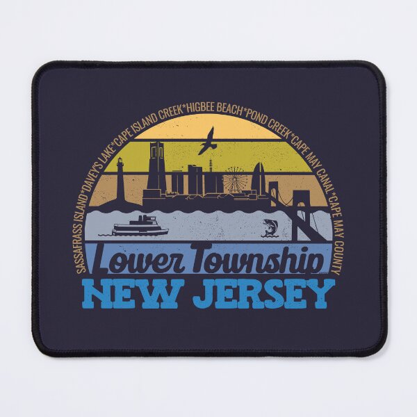 Item preview, Lower Township New Jersey Sunset Retro Vintage Local Pride Logo designed and sold by CRHPOD20.
