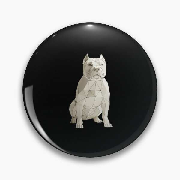 Item preview, Beige Polygonal Stylized Pitbull Sitting designed and sold by bsbd-action.