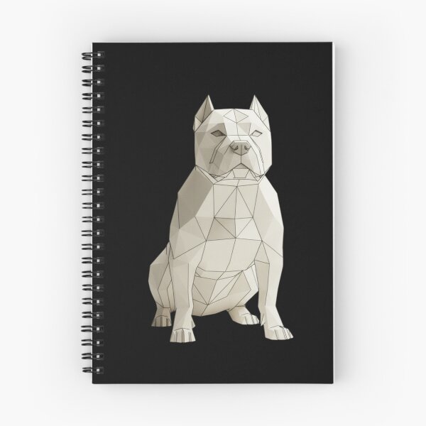 Item preview, Beige Polygonal Stylized Pitbull Sitting designed and sold by bsbd-action.