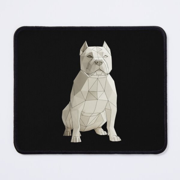 Item preview, Beige Polygonal Stylized Pitbull Sitting designed and sold by bsbd-action.