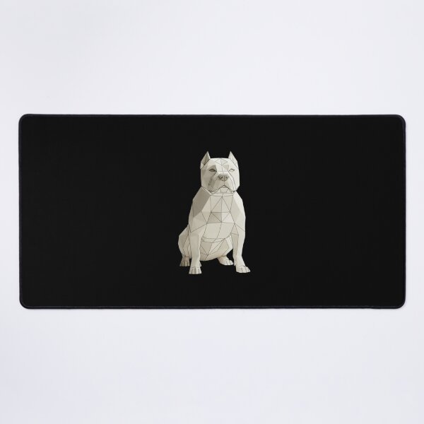 Item preview, Beige Polygonal Stylized Pitbull Sitting designed and sold by bsbd-action.