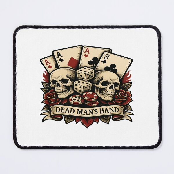 Item preview, Dead Man's Hand Skull Poker Artwork designed and sold by jimbo7664.