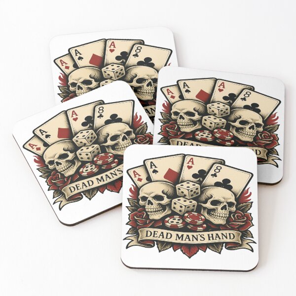 Item preview, Dead Man's Hand Skull Poker Artwork designed and sold by jimbo7664.