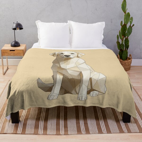 Item preview, Polygonal Cream Labrador Sitting Facing Front designed and sold by bsbd-action.