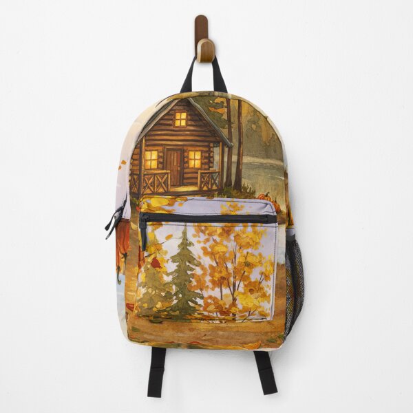 Item preview, Lakeside Cabin In Cozy Autumn Woods designed and sold by scicilysimonee.