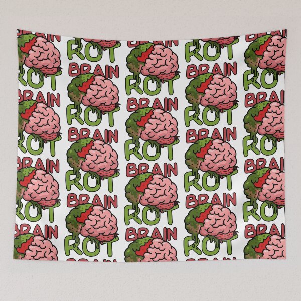 Item preview, Brain Rot Meme Cartoon – Internet Decay Aesthetic Design designed and sold by JMKPrintPress.