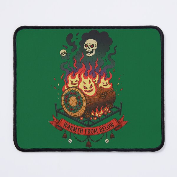 Item preview, Warmth From Below Demon Yule Log Goth Christmas Fireplace designed and sold by CoffinsArt.