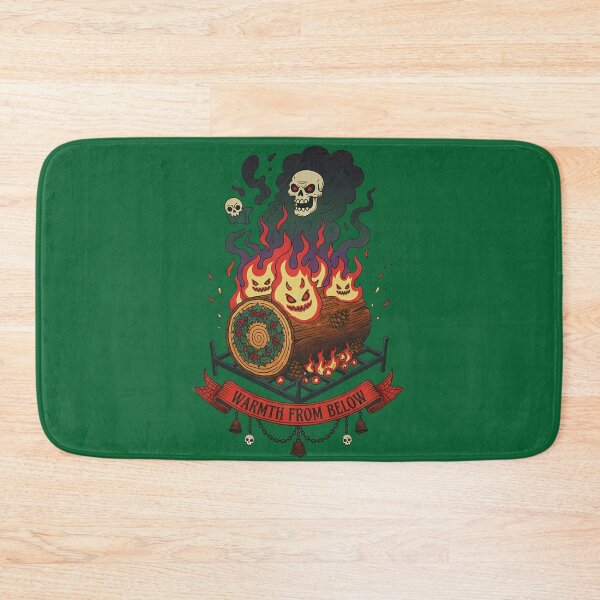 Item preview, Warmth From Below Demon Yule Log Goth Christmas Fireplace designed and sold by CoffinsArt.