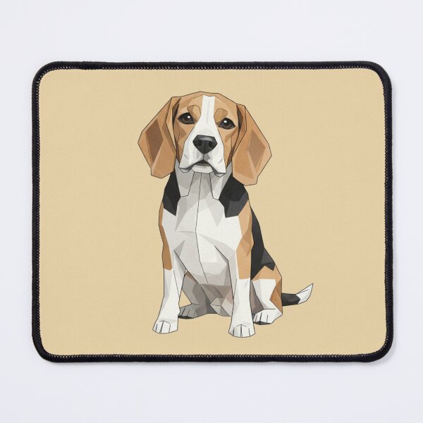 Item preview, Classic Tricolor Polygonal Sitting Beagle designed and sold by bsbd-action.