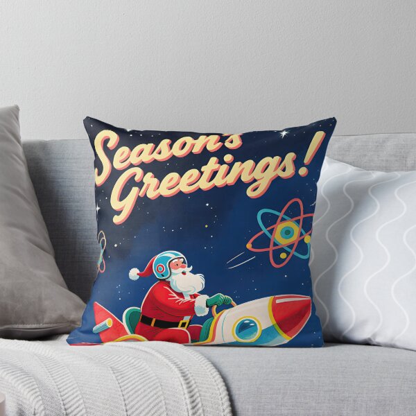 Item preview, Santa Claus in a Rocket Retro Futuristic Christmas  designed and sold by Prints and Lifestyle.
