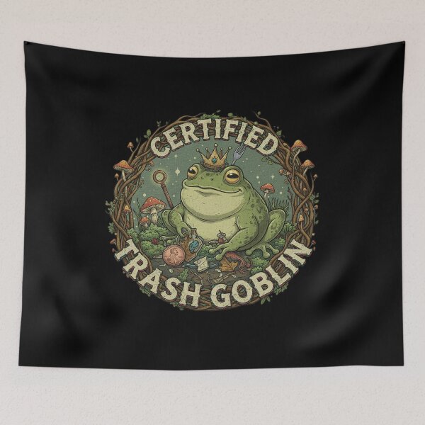 Item preview, Vintage Certified Trash Goblin Frog King | Whimsical Goblincore Aesthetic Design designed and sold by Adam 7ea.
