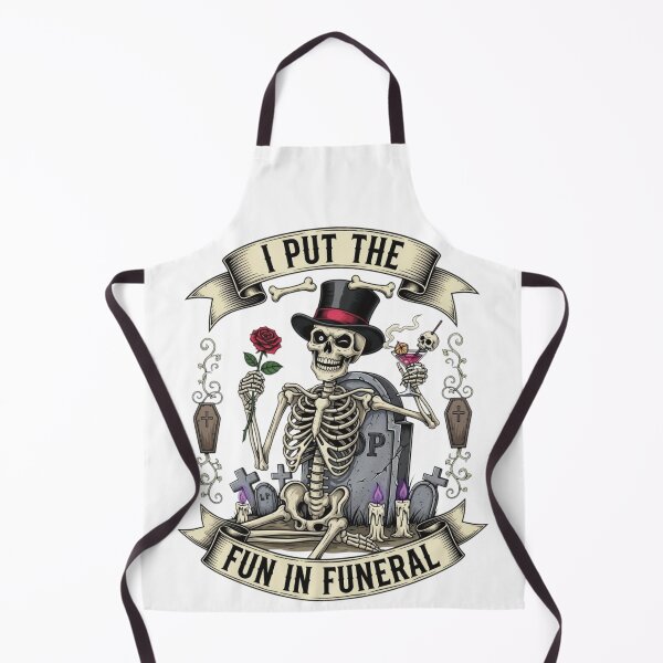 Item preview, I Put the Fun in Funeral - Dapper Skeleton in Graveyard with Cocktail designed and sold by VandalMuse.