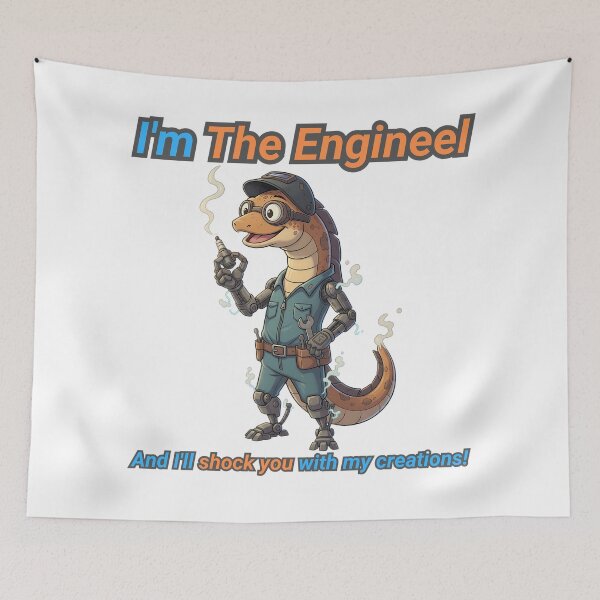 Item preview, The Engineel – Engineer Electric Eel RPG Animal designed and sold by Pets & Memes & Stuff.