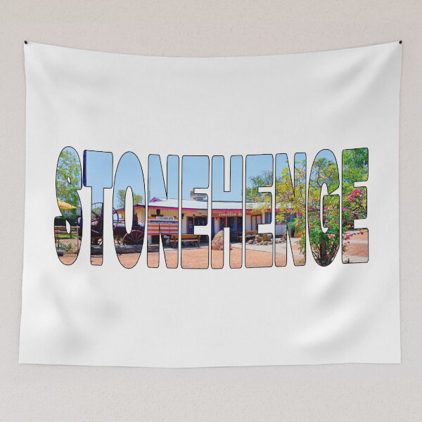Item preview, STONEHENGE - Quirky Pub Sunny Day Outback West Queensland designed and sold by Adam Gormley.