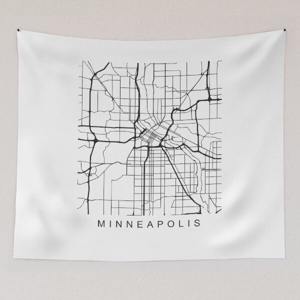 Item preview, Minneapolis Minimalist City Street Map Dark Design designed and sold by Andrewkgolf.