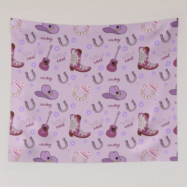 Item preview, Purple Cowboy Wild West Pattern  designed and sold by shazdesign24.