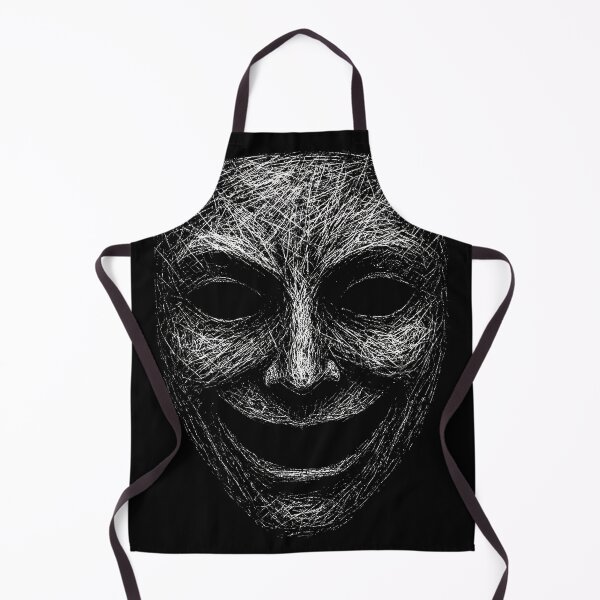 Item preview, Grinning Theater Mask – Gothic Scratchboard Horror designed and sold by Mortisigil.