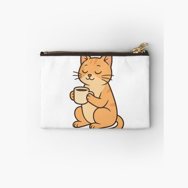 Item preview, Cozy Cat with Coffee – Cute Relaxing Cat Illustration designed and sold by  ADBIB Design.