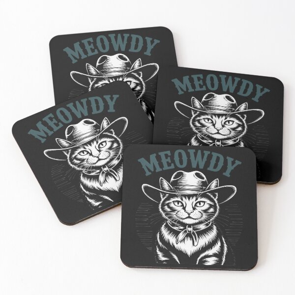 Artikelvorschau, Meowdy Country Music Girls Western Groovy Cowboy Katze entworfen und verkauft von tabdejinti.
