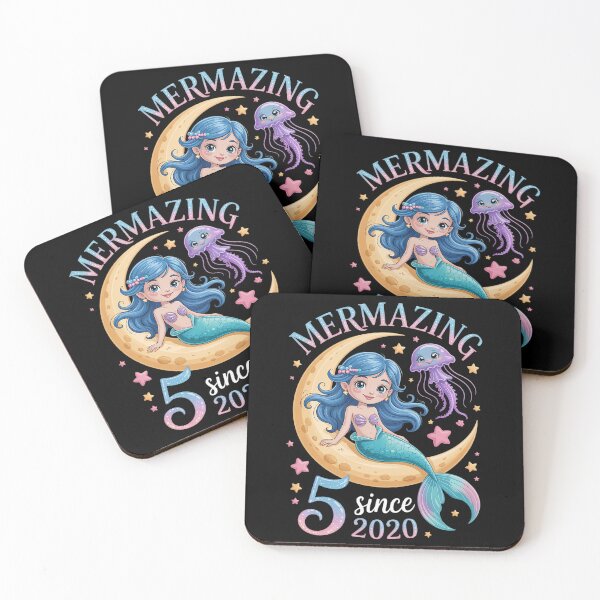 Item preview, Mermaid Birthday Girl Age 5 Mermazing Since 2020 designed and sold by tabdejinti.