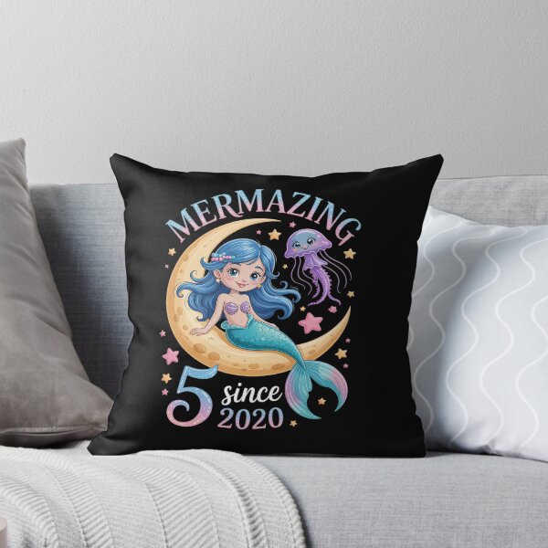 Item preview, Mermaid Birthday Girl Age 5 Mermazing Since 2020 designed and sold by tabdejinti.