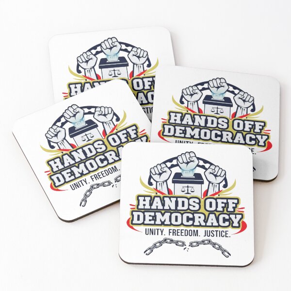 Item preview, Hands Off Democracy – Powerful Political Activism Design designed and sold by Teetreasure2.