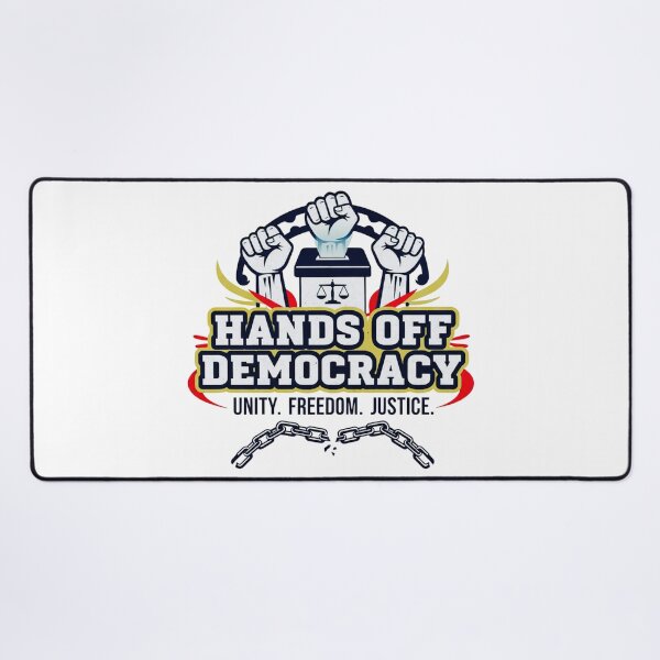 Item preview, Hands Off Democracy – Powerful Political Activism Design designed and sold by Teetreasure2.
