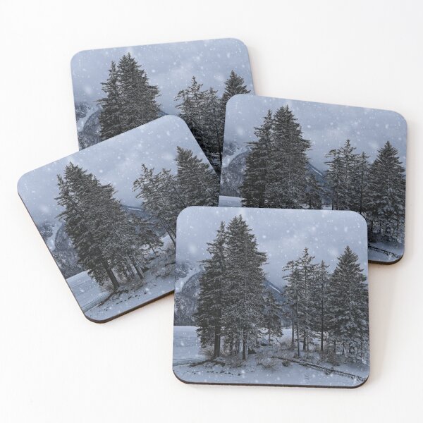 Item preview, Trees At The Frozen Lago del Predil designed and sold by rawshutterbug.