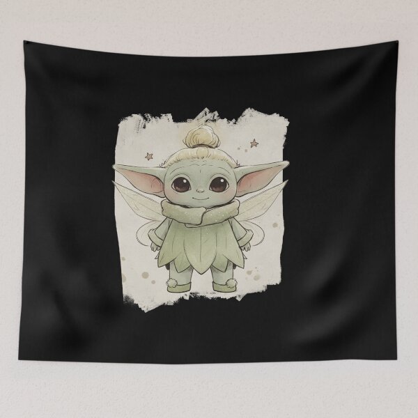 Item preview, BABY YODA DRESSED AS TINKERBELL designed and sold by LIS AND MELIVERSO.