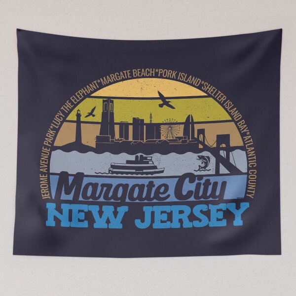 Item preview, Margate City New Jersey Sunset Retro Vintage Local Pride Logo designed and sold by CRHPOD20.