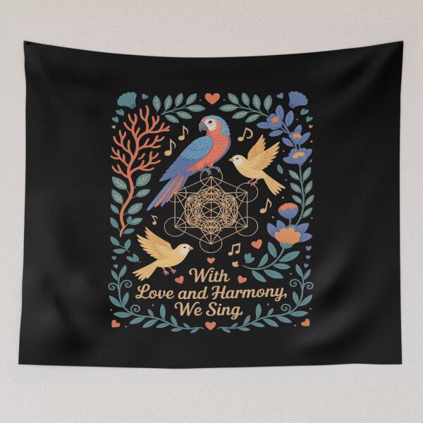 Item preview, Metatron Cube Sacred Geometry With love and harmony we sing designed and sold by tabdejinti.