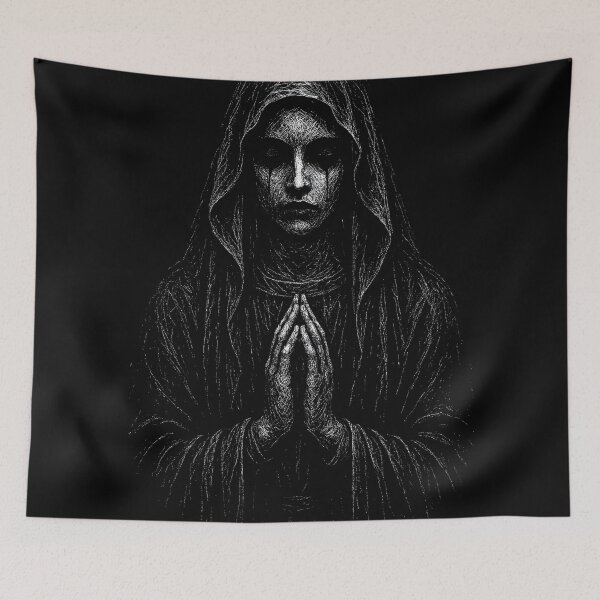 Item preview, Dark Virgin Mary – Gothic Beauty Prayer designed and sold by Mortisigil.