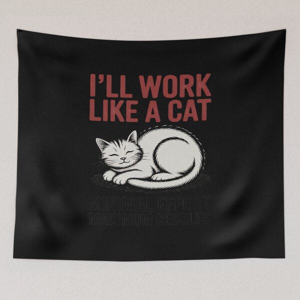 Item preview, Minimal Effort, Maximum Nap – Lazy Cat designed and sold by ticlitule.