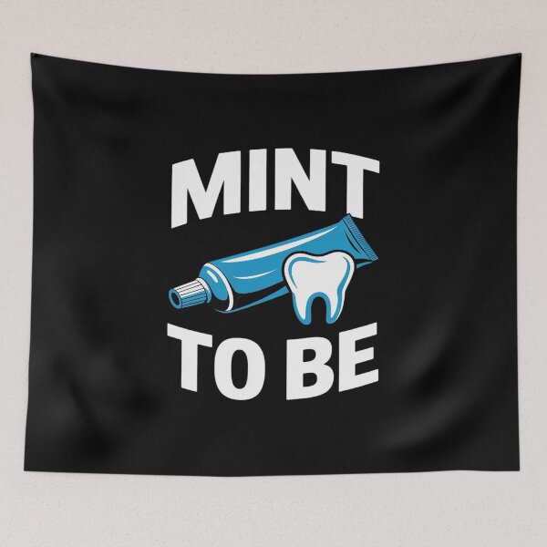 Item preview, Mint To Be Cute Tooth and Toothpaste Pun designed and sold by ticlitule.