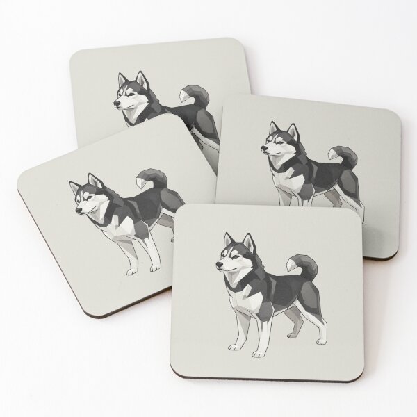 Item preview, Modern Polygonal Bicolor Siberian Husky designed and sold by bsbd-action.