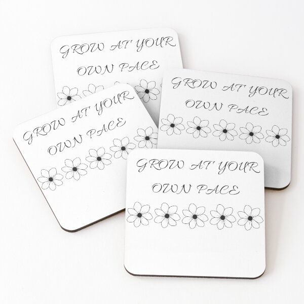 Item preview, Grow at Your Own Pace — Floral Positive Affirmation Design designed and sold by Humble Threadworks.