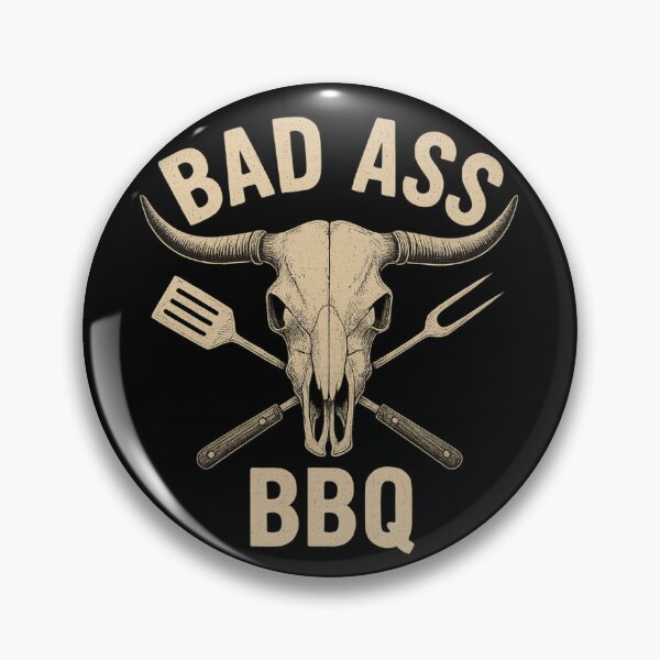 Item preview, Bad Ass BBQ T-Shirt – Cow Skull & Grill Tools Design for True Pitmasters T-Shirt designed and sold by jnct-shirts.